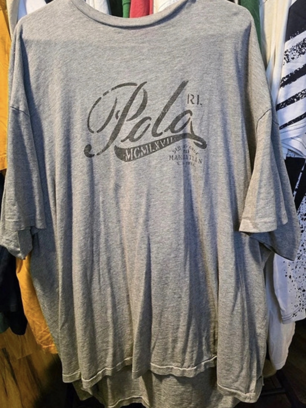 Polo Ralph Lauren Graphic Short Sleeve Tee in Gray 4xlt